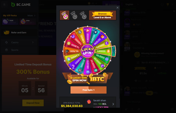 BC.Game Lucky Spin Promotion