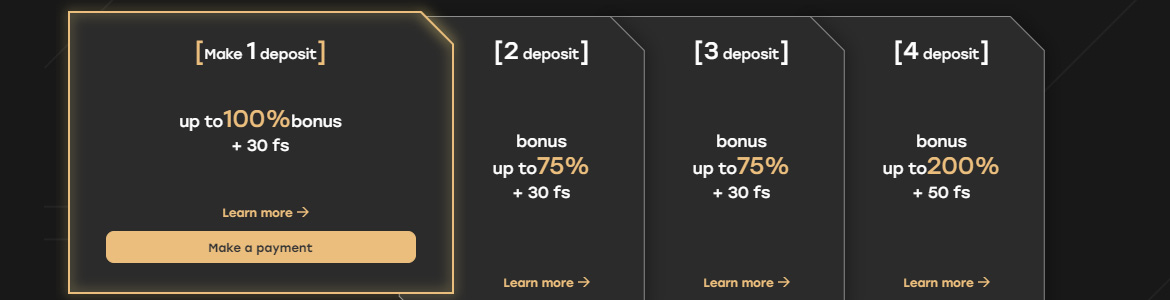 Fairspin.io Casino Bonus: Up to 5 BTC or $100,000 + 30 Free Spins